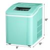 26lbs/24h Portable Countertop Ice Maker Machine with Scoop - green