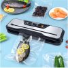 Food Vacuum Sealer Machine with 2 Rolls Food Vacuum Sealer Bags;   Food Storage Saver Dry & Moist Food Modes;  Led Indicator Lights;  Easy to Clean;