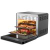 Chef Steam Air Fryer Toast Oven Combo , 26 QT Steam Convection Oven Countertop , 50 Cooking Presets, with 6 Slice Toast, 12" Pizza - Black