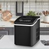 26lbs/24h Portable Countertop Ice Maker Machine with Scoop - black