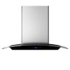 30 inch Wall Mounted Range Hood 700CFM Tempered Glass Touch Panel Control Vented LEDs - Touch Control - Black