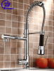 Kitchen Faucet Swivel Single Handle Sink Pull down Sprayer Mixer Tap - Silver