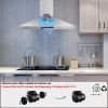 30 Inch Wall Mount Kitchen Hood 350 CFM Range Hood Stove Vented Hood Exhaust Fan - sliver