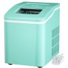 26lbs/24h Portable Countertop Ice Maker Machine with Scoop - green