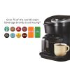 Black single serve and carafe coffee maker - black