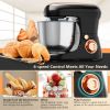 Stand Kitchen Food Mixer 5.3 Qt 6 Speed With Dough Hook Beater - Black - Stand Mixer