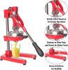 Citrus Pomegranate Juicer Labor-saving Manual Fruit Juicer Press Fruit Squeezer with Stable Non-slip Base, Red - KM3457