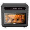 Chef Steam Air Fryer Toast Oven Combo , 26 QT Steam Convection Oven Countertop , 50 Cooking Presets, with 6 Slice Toast, 12" Pizza - Black