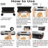 Food Vacuum Sealer Machine with 2 Rolls Food Vacuum Sealer Bags;   Food Storage Saver Dry & Moist Food Modes;  Led Indicator Lights;  Easy to Clean;