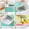 26 lbs Countertop LCD Display Ice Maker with Ice Scoop - green