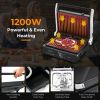 Household Indoor Panini Press Grill Sandwich Maker - Black - Panini Press Grill