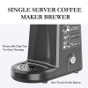 CHULUX Single Serve Coffee Maker Brewer for Single Cup Capsule with 12 Ounce Reservoir,Black - Black