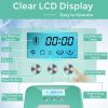 26 lbs Countertop LCD Display Ice Maker with Ice Scoop - green