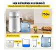 Water Distiller 750 Watt Purifier Filter 1.1 Gallon. Fully upgraded distilled water machine with handle, white - White - Stainless steel