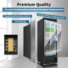 ORIKOOL Glass Door Merchandiser Refrigerator 19 Cu.ft Swing Door Commercial Display Refrigerators Merchandising Refrigeration with LED Top Panel - as