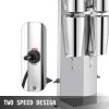 Milkshake Maker Kit, Stainless Steel Electric Milkshake Maker, 180W Milkshake Machine, Double Head Classic Milkshake Maker with 800ml Cup, Silver Milk