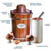 6-Quart Wood Bucket Ice Cream Maker - 6-Quart