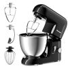 4.3 Qt 550 W Tilt-Head Stainless Steel Bowl Electric Food Stand Mixer - black