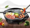 Liven Riyue Shabu-Shabu Multi-Purpose Shabu-Roasting Integrated Electric Hot Pot Electric Oven SK-J3200 Fast Heating, Smoke-Free And Non-Sticky - Blac