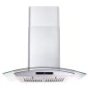 30 inch Wall Mounted Range Hood 700CFM Tempered Glass Touch Panel Control Vented LEDs - Touch Control