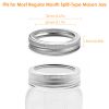 24 Pcs Regular Mouth Canning Jar Metal Rings Split-Type Jar Bands Replacement - Silver