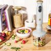 Beautiful Immersion Blender with 500ml Chopper and 700ml Measuring Cup White Icing by Drew Barrymore - Beautiful