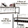 Freestanding Compact Shelving Unit Storage Shelves - Brown B - Storage Shelf