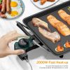 35 Inch Electric Griddle with Adjustable Temperature - Black