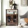 Household Simply Industrial Style Liquor Cabinet with Wine Rack - Rustic Brown - Style B