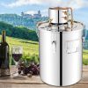 5 Gal/10 Gal 40 L Water Juicer Maker with 2 Stainless Steel Pots - Silver