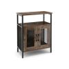 Household Simply Industrial Style Liquor Cabinet with Wine Rack - Rustic Brown - Style B