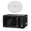 700W Retro Countertop Microwave Oven with 5 Micro Power and Auto Cooking Function - golden