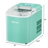 26 lbs Countertop LCD Display Ice Maker with Ice Scoop - green