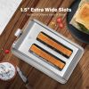 Retro Stainless-Steel Style 2-Slice Toaster  - Silver