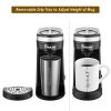 CHULUX Single Serve Coffee Maker Brewer for Single Cup Capsule with 12 Ounce Reservoir,Black - Black