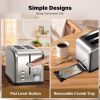 Retro Stainless-Steel Style 2-Slice Toaster  - Silver